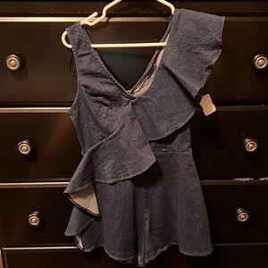 Blue jean romper